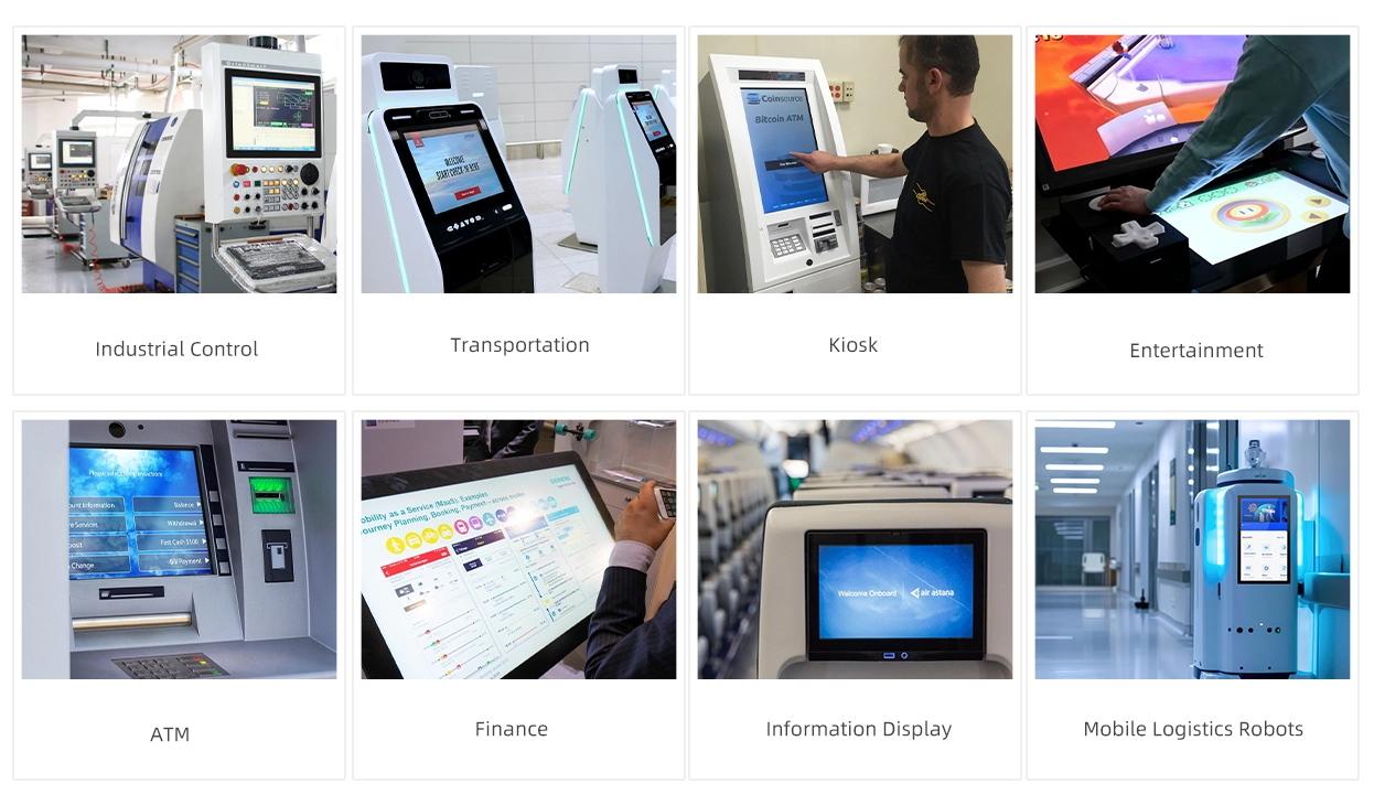 شاشة لمس مثبتة على لوحة مقاس 10.1-23.8 بوصة (سلسلة 3E)
