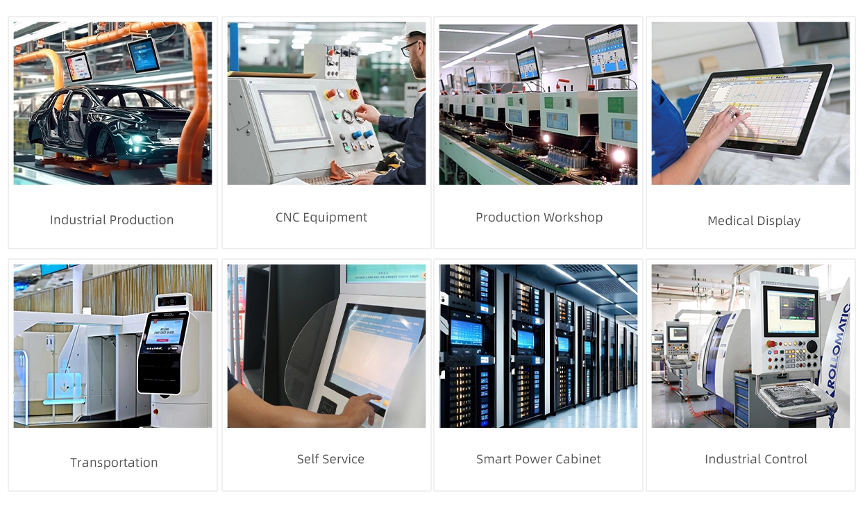 شاشة لمس مثبتة على لوحة الكمبيوتر مقاس 10.1-23.8 بوصة (سلسلة ثلاثية الأبعاد)