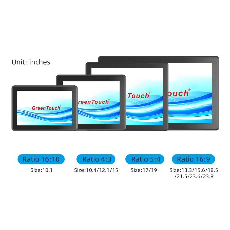 شاشة لمس مثبتة على لوحة مقاس 10.1-23.8 بوصة (سلسلة ثلاثية الأبعاد)