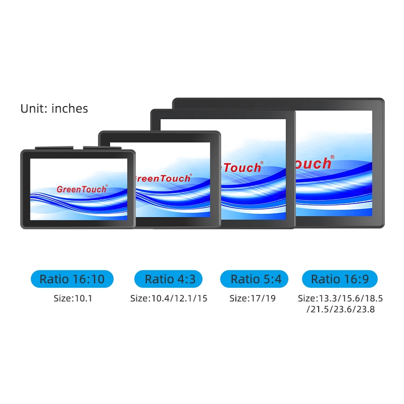 شاشة لمس مثبتة على لوحة الكمبيوتر مقاس 10.1-23.8 بوصة (سلسلة ثلاثية الأبعاد)